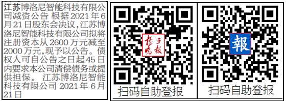 登报减资公告